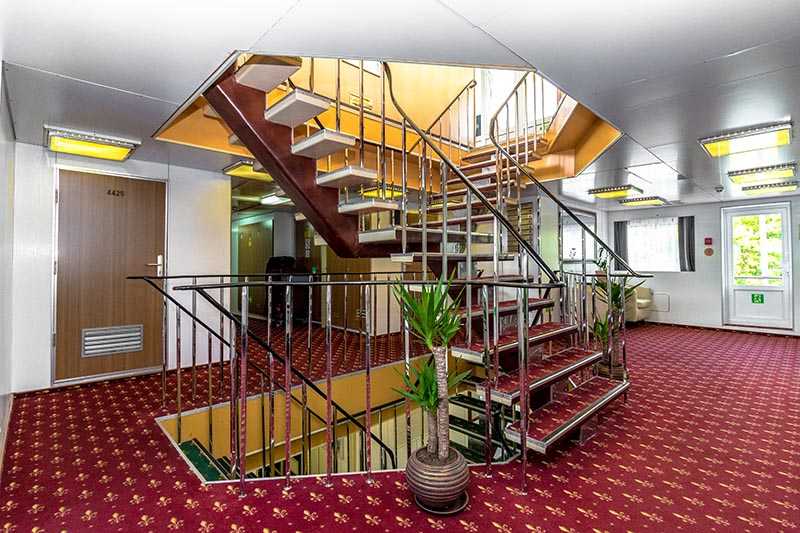 MS Nikolay Chernyshevsky deck stairs