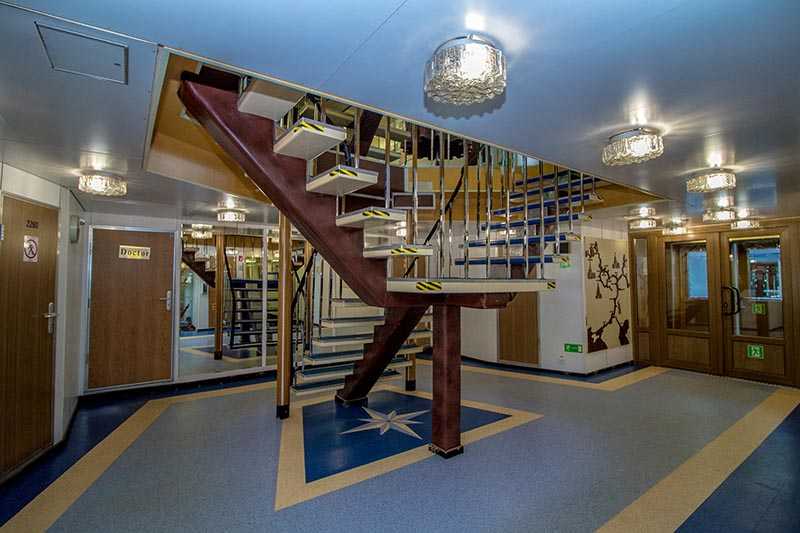 MS Nikolay Chernyshevsky deck stairs