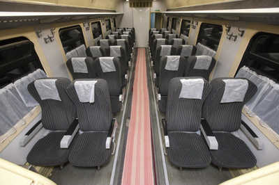 Seats сarriage in Tallinn - St. Petersburg - Moscow train