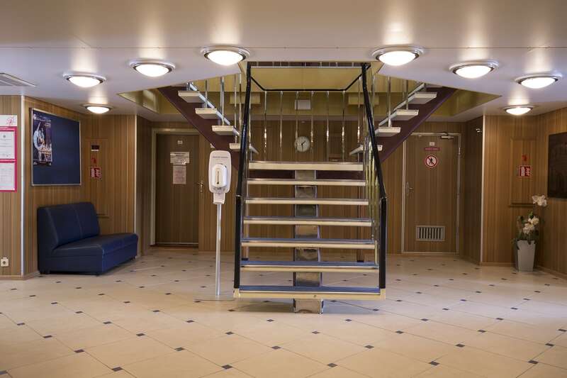 MS Georgy Chicherin deck stairs