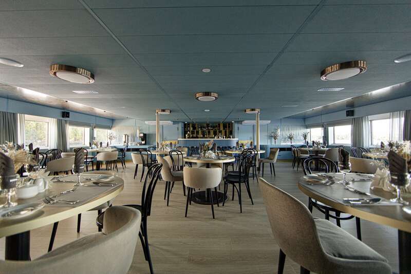 Neva bar-restaurant on MS Konstantin Korotkov 