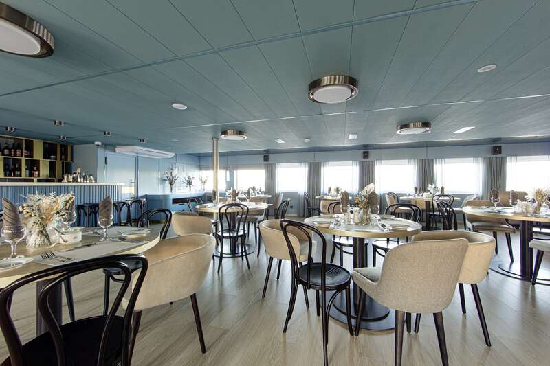 Neva bar-restaurant on MS Konstantin Korotkov 