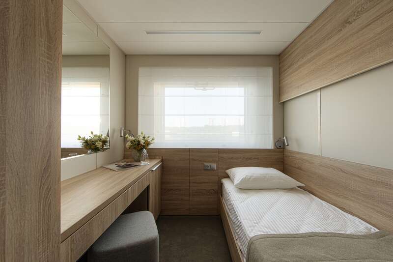 Single cabin on MS Konstantin Korotkov