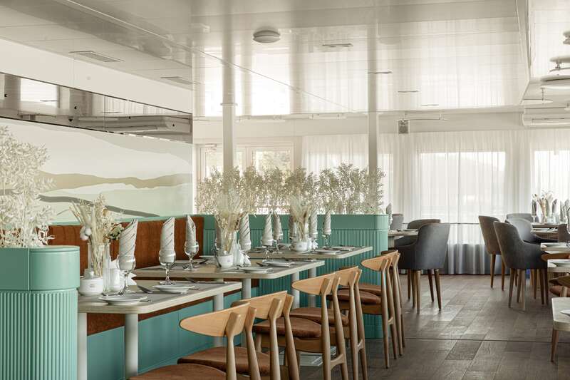 Volga restaurant on MS Konstantin Korotkov