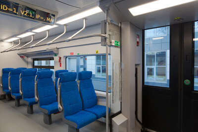 Seats in a high speed train