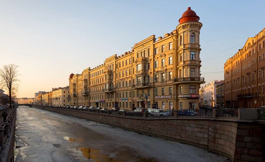 Griboedov Canal Embankment in Saint Petersburg