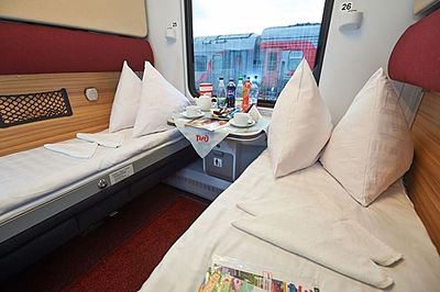 Moscow - Nice train 2nd class cabin
