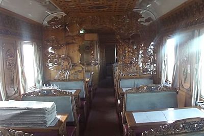 Moscow - Beijing train restaurant car