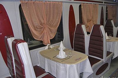 Vostok train restaurant car