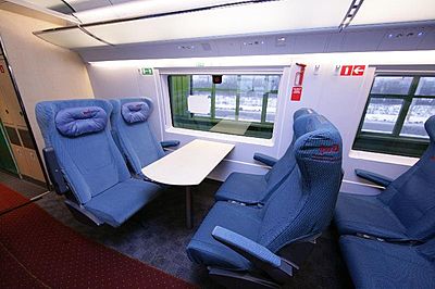 Sapsan train Economy class seats
