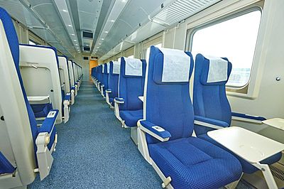 Yaroslavl - Moscow train 2nd class carriage