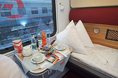 Moscow – Berlin – Paris train 2nd class cabin