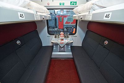 Moscow - Nice train 2nd class cabin
