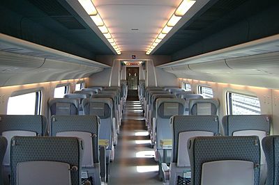 The Allegro train from St. Petersburg to Helsinki seats сarriage