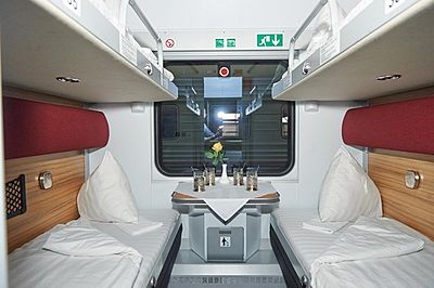 2nd class cabin Moscow - Prague train