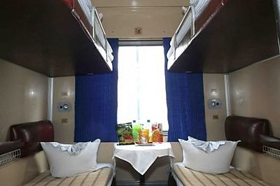 Zvyazda train 2nd class cabin