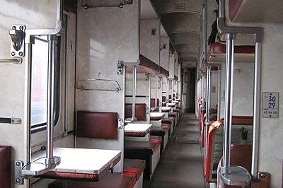 3rd class cabin coach Moscow - Novokuznetsk train
