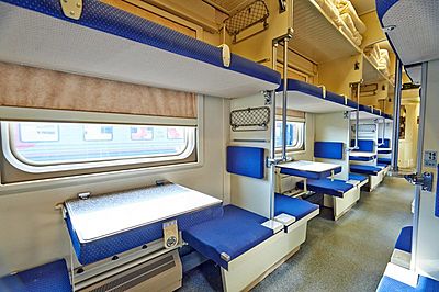 Nizhegorogets train 3rd class cabin 