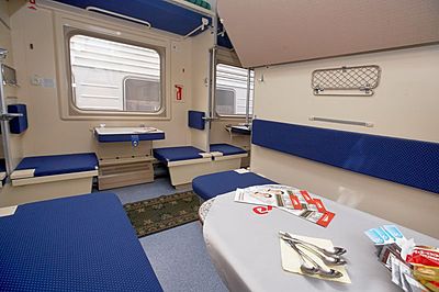 Smena train 3rd class cabin