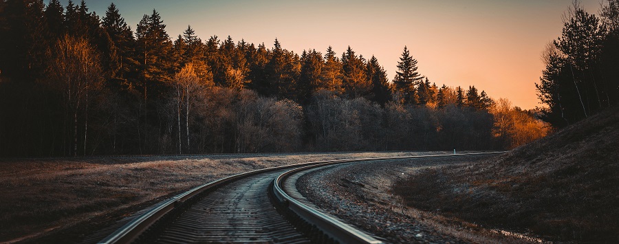 A train on Trans-Siberian Railway